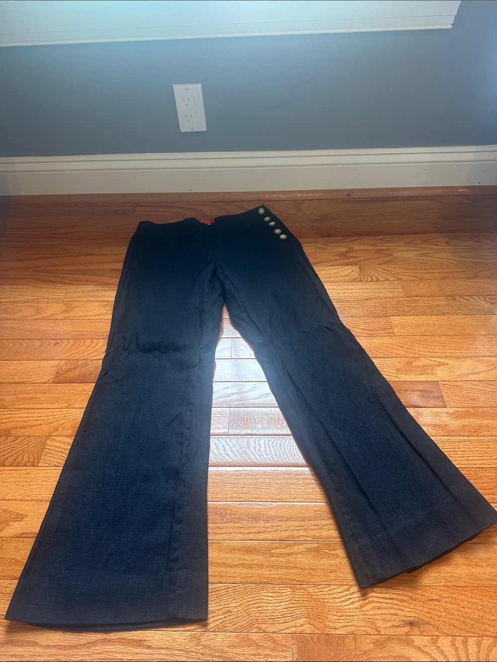 Cartonnier Black Pants with Red Label and Striped Lining